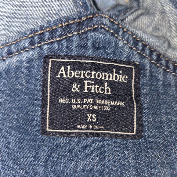 Abercrombie & Fitch Ripped Denim Jean Overalls Size XS - Picture 12 of 13